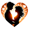 Romantic Silhouette Heart Design