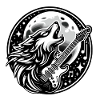 Wolf Musical Moon Design