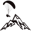 Paragliders Parachutists Mountains
