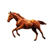 Brun Hest Lav Poly Logo Design Ræv