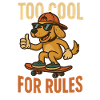Hund auf dem Skateboard