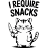 I Require Snacks Funny Cat