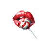 Embrasser la bouche sucette bonbon