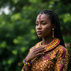 Portrait Afroétnique avec Bijoux Traditionnels