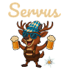 Servus - Hirsch mit Maß Bier