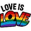 Liebe ist Regenbogen Vielfalt