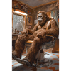 Gorilla wird gepflegt