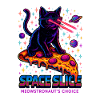 Space Slice – Neon Cat Pizza Universe