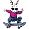 Lapins de skateboard