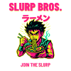 Vibrant Slurp Bros Cartoon Design