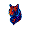Bunter Leo in Neonfarben