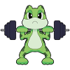 Frog Bodybuilder Dumbbell Bodybuilding