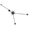 Krebs Stern Konstellation Sternzeichen Schwarz & Grau