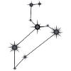 Löwe Sternbild Sternzeichen Schwarz & Grau