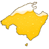 Map of Mallorca as beer