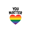 LGBTQ+ Rainbow Heart Design