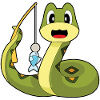 Pêche au poisson pêcheur serpent