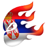 Drapeau de la Serbie - Serbe - Ninja
