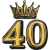 40 Zahl Krone