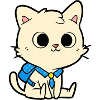 Cute School Cat Cartoon Design