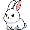 Cute bunny charm in pastel