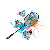 badminton,federball, bunt, malerei,graffiti