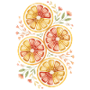 Agrumes à motif floral