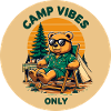 Camp Vibes Bear Camping Logo