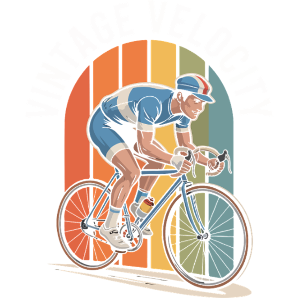 Koszulka "Vintage Velocity Retro Rowerzysta"