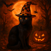 Halloween Pumpkin Cat Costume Gift