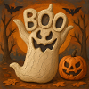 Halloween Pumpkin Ghost Costume Gift