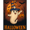 Halloween Pumpkin Spooky Ghosts Gift