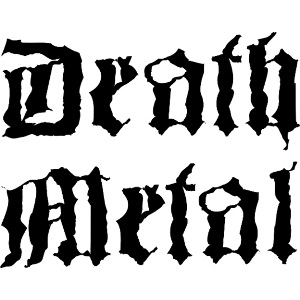 Prezent z muzyką death metalową