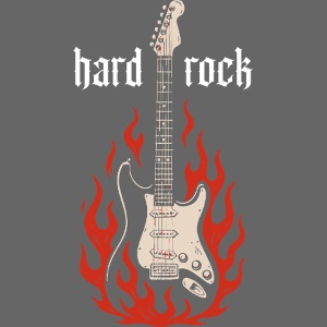 Gitara hard rockowa w płomieniach