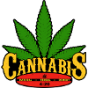 Cannabis Leaf Retro Badge Design