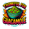 Thankful for Guacamole Dish Illustration