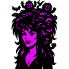 Vampire lady with superhair!