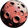 Planet with Craters Sci-Fi Motif