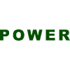 Bold Green Power Text Design