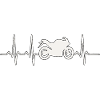 Motorcycle Heartbeat – ECG Pulse Line