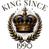 Konge siden 1990 – Krone Fødselsdag Herre Design