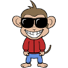Singe sportif en jogging