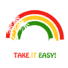 Reggae Vibe Rainbow with Cannabis Motif