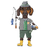 Fishing with Woof Dachshund Edition