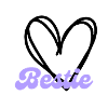 Bestie Herz lila - Freundschaft