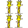 Cute giraffe with heart accents