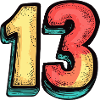 13 Zahl Comic