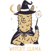 Witch Llama Witchy Halloween Motif