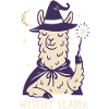 Witch Llama Witchy Halloween Motif
