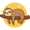 Sloth on tree